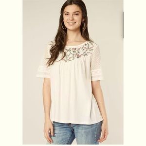 Lucky Brand embroidered top